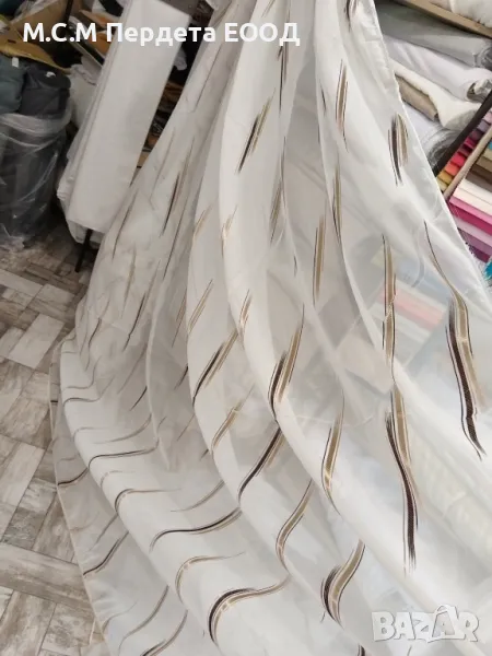 Плат воал с орнаменти за тънки пердета , снимка 1