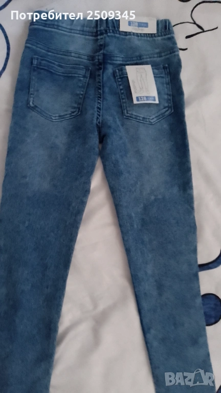 Дънкови панталонки Нови!128см, снимка 1