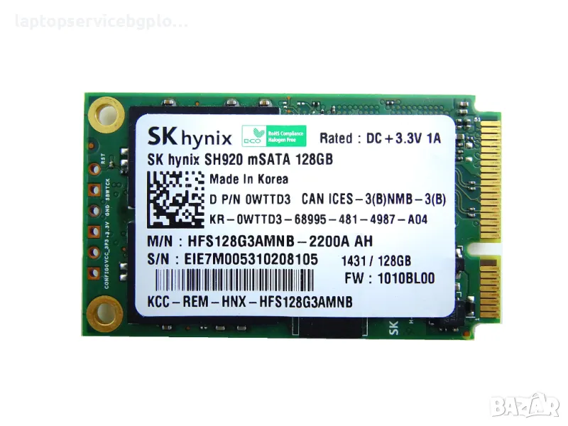 Dell / SK hynix 0WTTD3 SH920 mSATA 128GB SSD hard drive, снимка 1