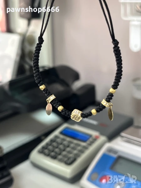 Гривна конец със златни елементи , снимка 1