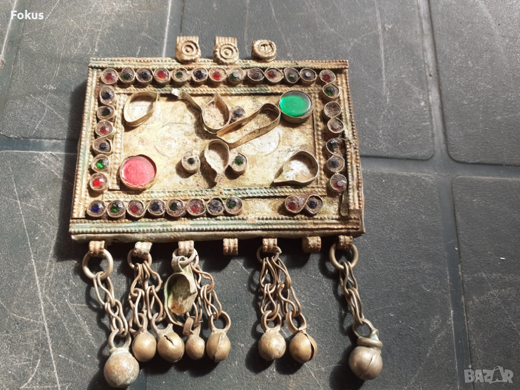 Стар накит - муска със звънчета - носия, снимка 1