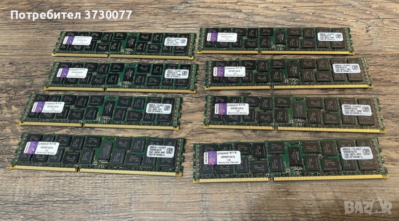 128GB Kingston DDR3 ram KVR16R11D4/16 8x16 GB, снимка 1