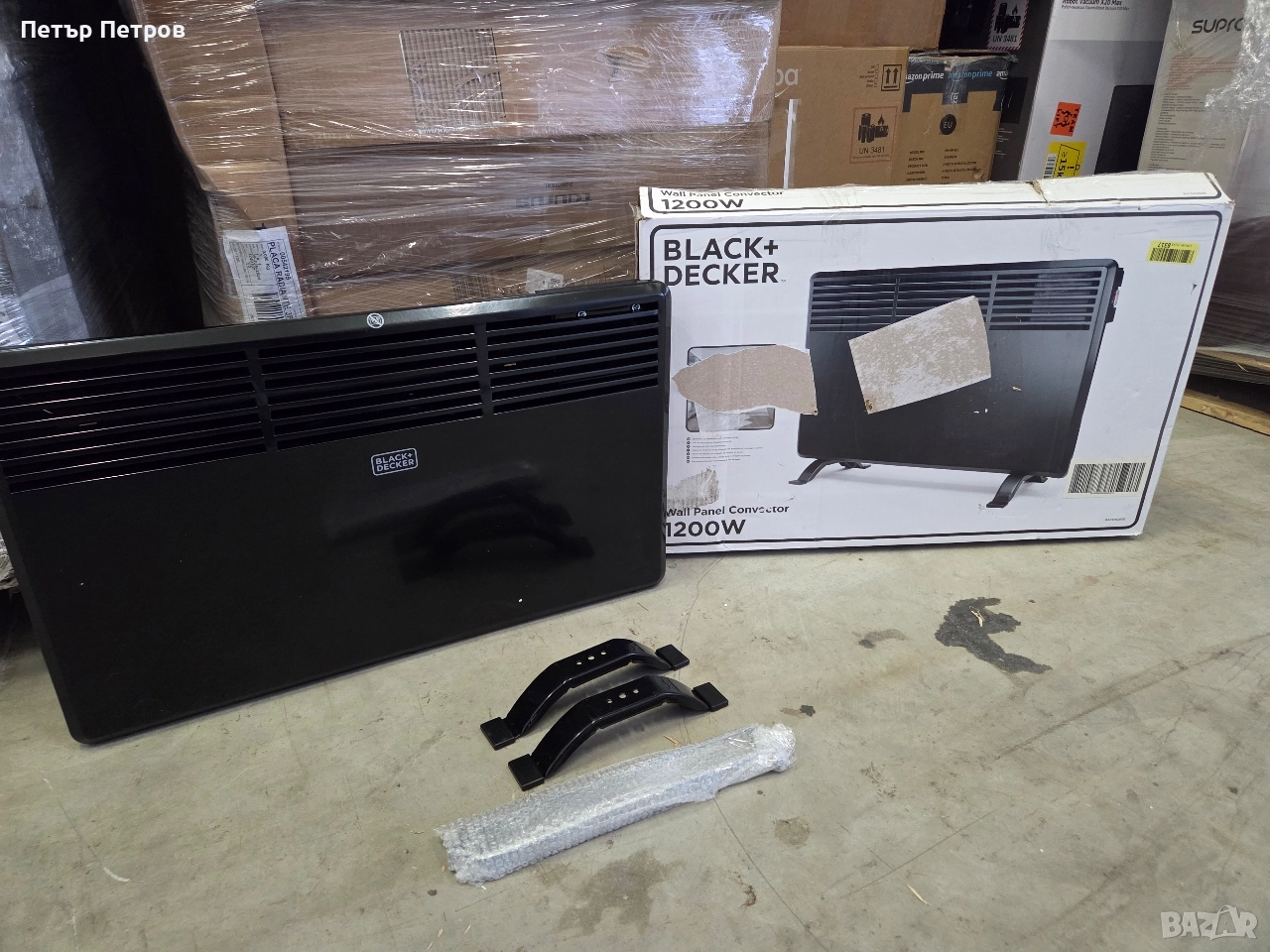 Електрически конвектор за стена Black+Decker BXCSH1200E, 1200 W, снимка 1