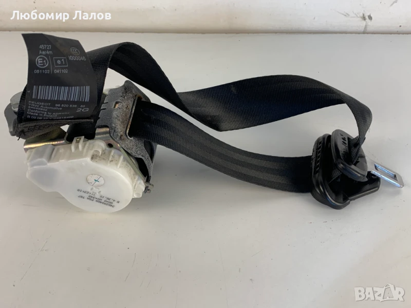 Заден ляв предпазен колан Пежо Peugeot 3008 5008 9682053680, снимка 1