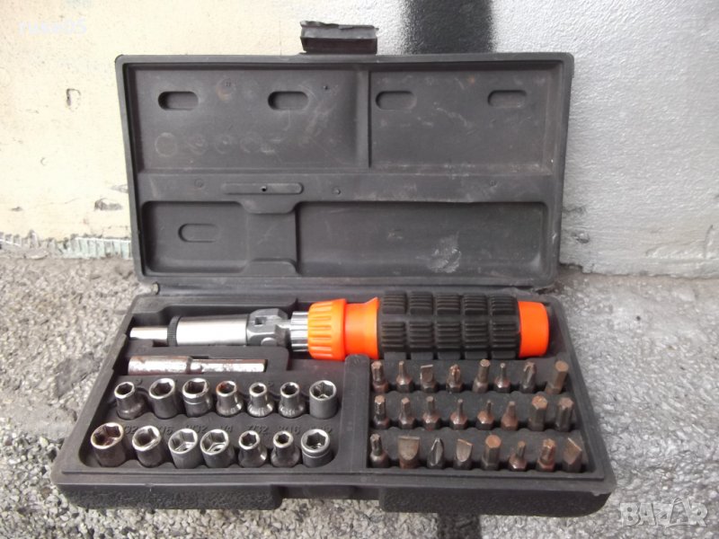 Отвертка-тресчотка "gadget" с чупещо рамо с 40бр. накрайника, снимка 1