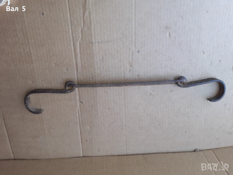 Стара верига за огнище от ковано желязо , здрава, снимка 1