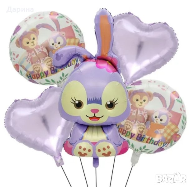 Парти сет балони Коте и зайче, снимка 1