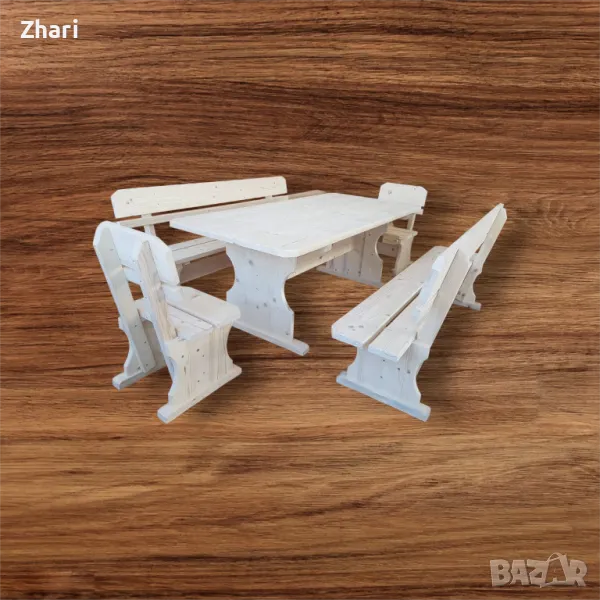 баварска маса с пейки и столове , снимка 1