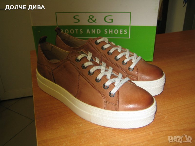 Дамски кецове м.204 ,,AZTECO,, естествена кожа, снимка 1