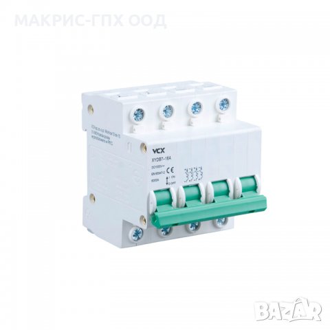 DC Автоматичен предпазител за соларни системи, четириполюсен, крива C, 6kA, 1000 V DC, фотоволтаици