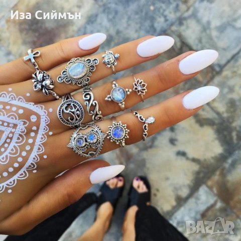 Комплекти пръстени, снимка 4 - Бижутерийни комплекти - 32287687