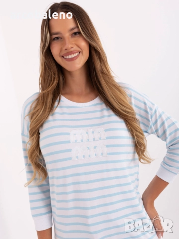 Дамска ежедневна блуза с надпис, 6цвята , снимка 15 - Блузи с дълъг ръкав и пуловери - 51704590