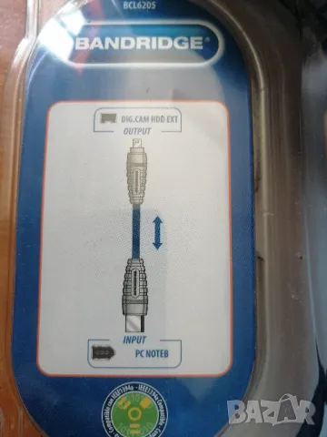 Кабел FireWire 4 to 6 Cable 4,5 метра. , снимка 4 - Кабели и адаптери - 47319899