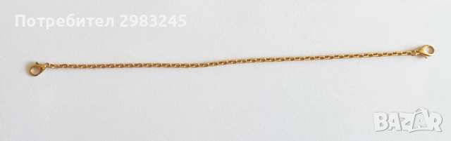 Златиста гривна за глезен , снимка 2 - Гривни - 52327208