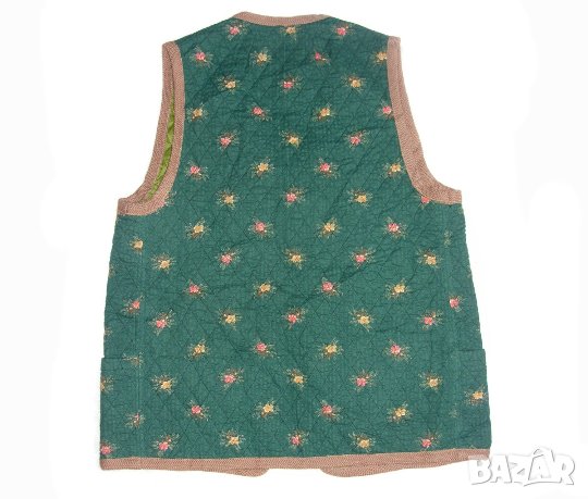 Дамски флорален елек зелен, снимка 2 - Елеци - 33329294