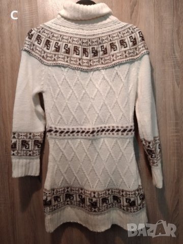 Дамски дълъг пуловер, снимка 1 - Блузи с дълъг ръкав и пуловери - 38250505