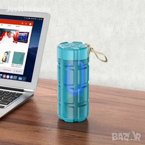 HOCO HC7 Pleasant Bluetooth Колонка RGB LED Светлина USB AUX TF card FM, снимка 7 - Bluetooth тонколони - 48504847