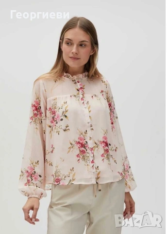 Дамска блуза на цветя, снимка 2 - Блузи с дълъг ръкав и пуловери - 53358323
