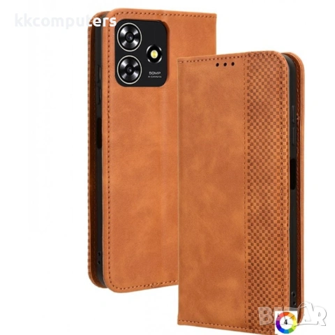 ZTE Blade V50 Design 4G Кожен Калъф2 и Протектор, снимка 4 - Калъфи, кейсове - 53041991