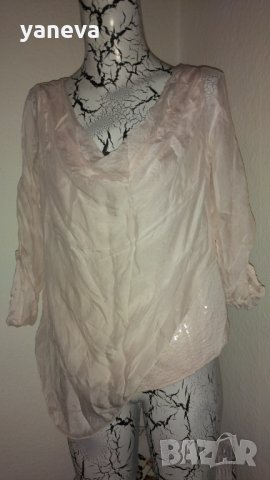 🌸🌷🍃🍀 JDC розова блузка с пайети✨, снимка 4 - Блузи с дълъг ръкав и пуловери - 27047212