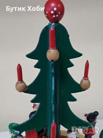 Механична музикална коледна въртележка, снимка 6 - Антикварни и старинни предмети - 39041333