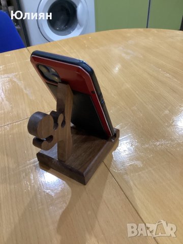Дървена стойка за смартфон, снимка 3 - Стойки, 3D очила, аксесоари - 43887639