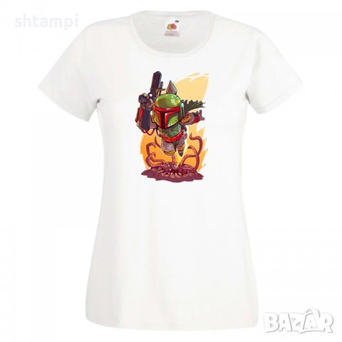 Дамска тениска Star Wars Boba Fett Игра,Изненада,Подарък,Геймър,, снимка 3 - Тениски - 36788726