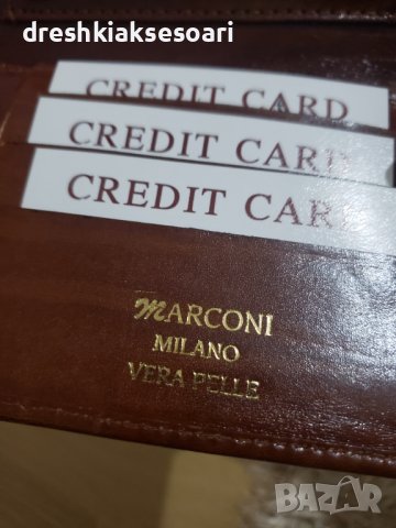 Francesco Marconi естествена кожа  Портфейл портмоне за ключове  , снимка 9 - Портфейли, портмонета - 43330296
