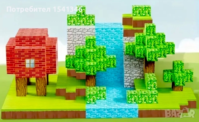 Голям комплект 200 бр.Майнкрафт магнитни блокчета - кубчета 200 /100 броя, снимка 3 - Конструктори - 50352832