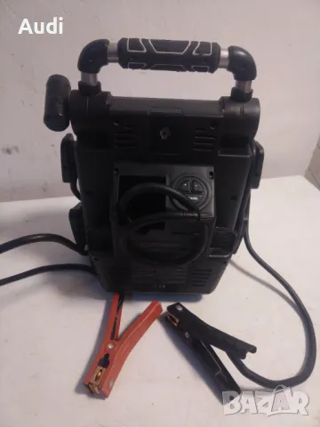 Зарядна станция за подаване на стартов ток на акумолатор, помпане на гуми, USB вход, AUX вход, освет, снимка 4 - Аксесоари и консумативи - 48622049