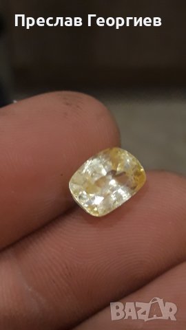 Естествен жълт Сапфир 9.10ct серт. AGI, снимка 4 - Други - 40040961