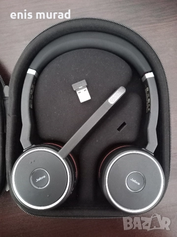 Jabra Evolve 75 SE – безжични стерео слушалки с микрофон, Bluetooth, ANC, USB-A, снимка 4 - Слушалки за компютър - 51947224