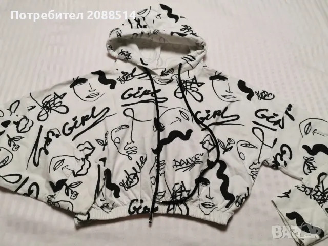 Ефектна къса блузка, снимка 3 - Блузи с дълъг ръкав и пуловери - 48645807