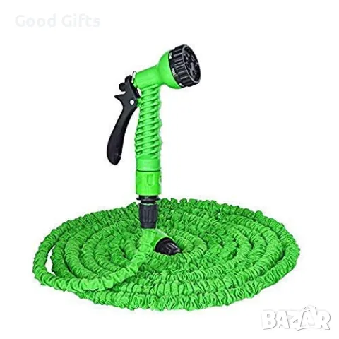 Разтегателен градински маркуч 7.5м до 60м с накрайник за поливане, снимка 4 - Напояване - 49684004