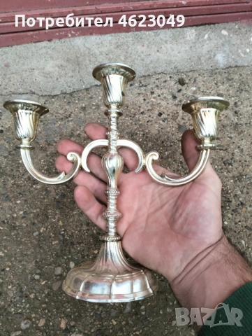 Немски посребрен свещник BMF, снимка 6 - Антикварни и старинни предмети - 52366316