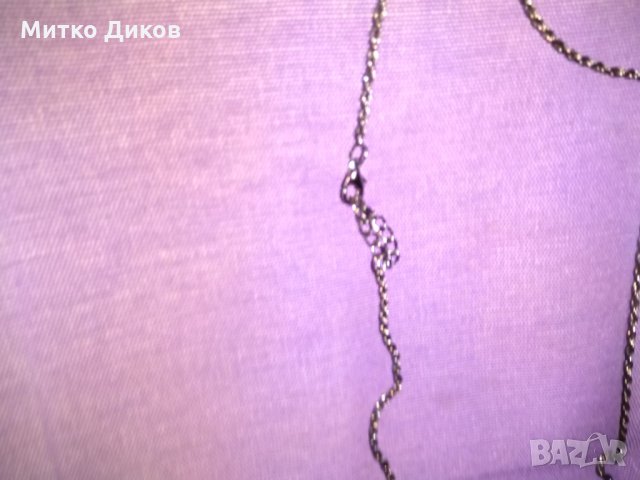 Колие  за врата в комплект с пръстен -мед и керамика ръчно рисувана, снимка 3 - Колиета, медальони, синджири - 26948153