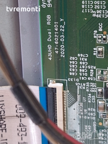 T-Con Board HV430QUBN1K  47-6021401 за 43-инчов телевизор Sony Модел KD-43XH8077, с дисплей YS9S043H, снимка 3 - Части и Платки - 52412525