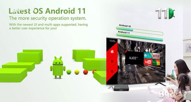 Android TV Box Tanix W2, Android 11, Dual WIFI, Bluetooth, AV1 Гаранция 1 г, снимка 9 - Плейъри, домашно кино, прожектори - 33253126