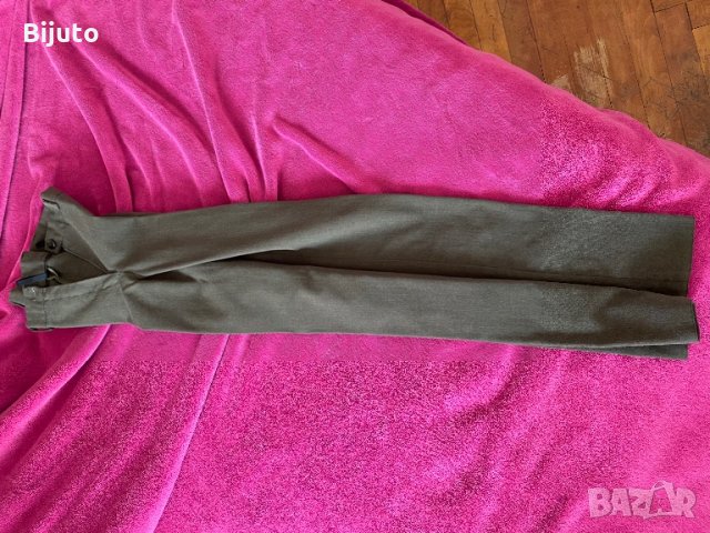 Приятен прав панталон с висока талия,сив или зелен лек вълнен плат, S размер EUR 34/36 за 10 лв броя, снимка 4 - Панталони - 28481875