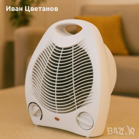 Отоплителна вентилаторна печка Rosberg R51970G – 2000W, бял/червен