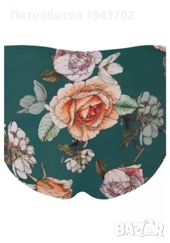 Безшевни бикини с цветен принт в зелено Tea Rose, снимка 4 - Бельо - 48301346