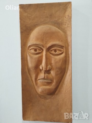 Дървено пано. Дърворезба. Маска. , снимка 2 - Декорация за дома - 43610489