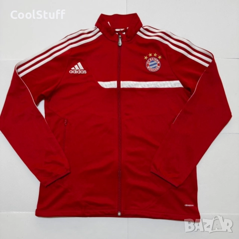 Adidas Bayern Munchen Mia San Mia Байерн Мюнхен Футболно Спортно Горнище Размер 13-14 Години