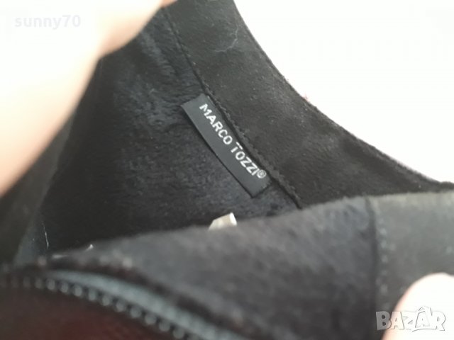  Боти естествена кожа Marko Tozzi цвят бордо и патладжан , снимка 7 - Дамски боти - 28114875