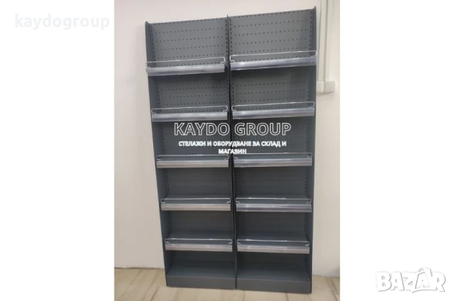 Налични стелажи за магазин и склад! Ral 7016 ТХТ ТЪМНО СИВ, снимка 5 - Стелажи и щандове - 51376967