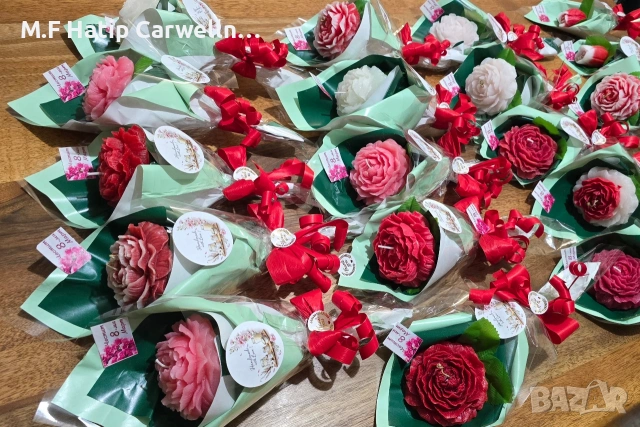 ръчно изработени сапунени рози🌹🌹🌹🎀, снимка 5 - Декорация за дома - 53422728