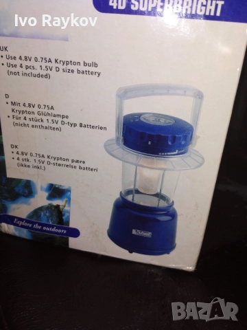 Туристическа лампа на батерии Outwell, снимка 3 - Къмпинг осветление - 51866127