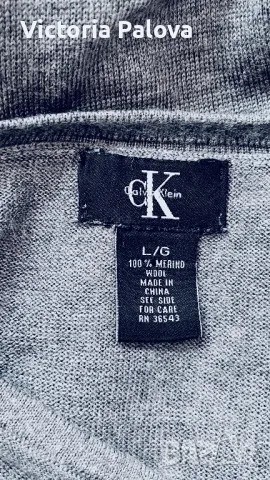 Пуловер  CALVIN KLEIN  100% меринос, снимка 6 - Пуловери - 48960964