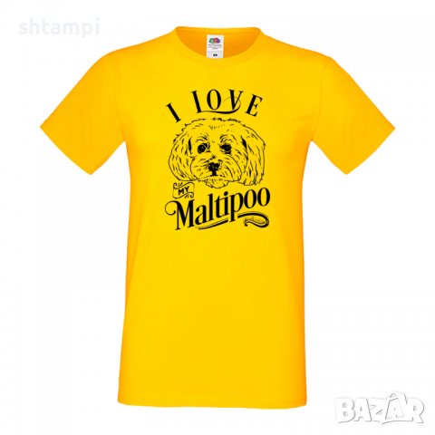 Мъжка тениска I Love My Maltipoo Dog,Куче, животно,подарък,изненада, снимка 2 - Тениски - 36935497