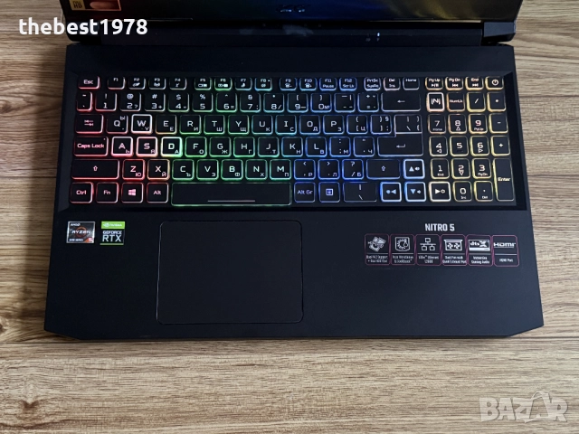Acer Nitro`Ryzen 5-5600H/RTX 3060/16GB RAM/512GB SSD/FHD IPS/Бат 8ч, снимка 5 - Лаптопи за игри - 52677781